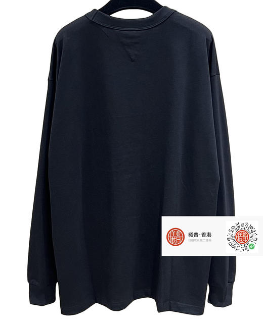 中性款双口袋宽松长袖T恤B01 商品图1