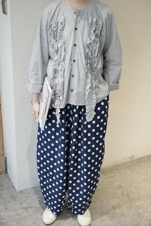 HARVESTY 波点亚麻裤 商品图5