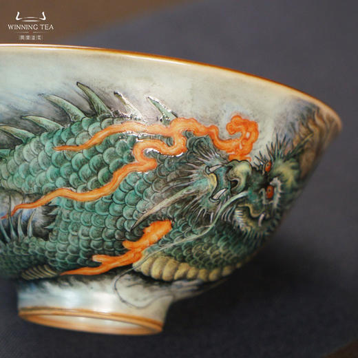 问鼎汝瓷鼎峰系列天青复刻款兰渚碗（龙威扬辉） 商品图2