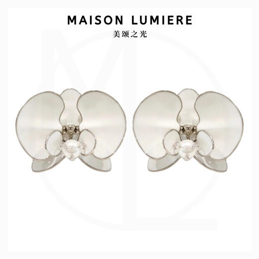 mini珐琅蝴蝶兰耳夹 商品图0