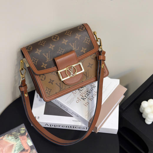 Lv Dauphine 达芙妮 双色老花 小号 斜挎包 商品图2