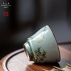 问鼎汝瓷鼎峰柴窑天青精工馥郁杯（描金绘画富贵吉祥）（缺货） 商品缩略图2