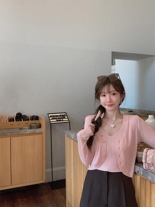 金蘑菇菇  Flirt with you舒适感 防晒爱好者/ 凉感针织两件套 商品图6