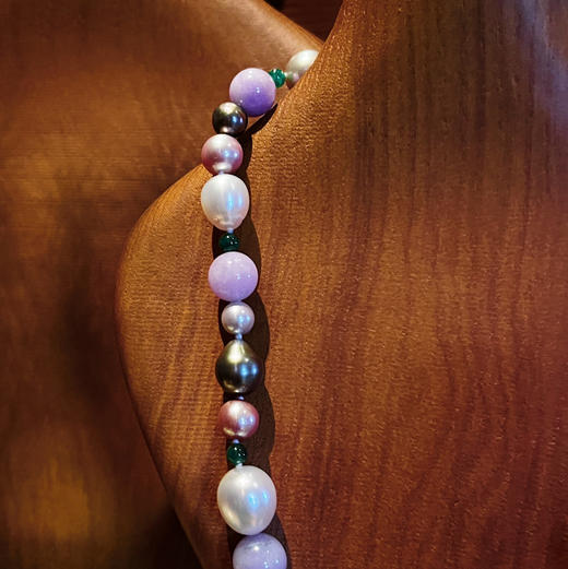 BY EVITA系列 INFINITY 天然翡翠和珍珠 项链 商品图2