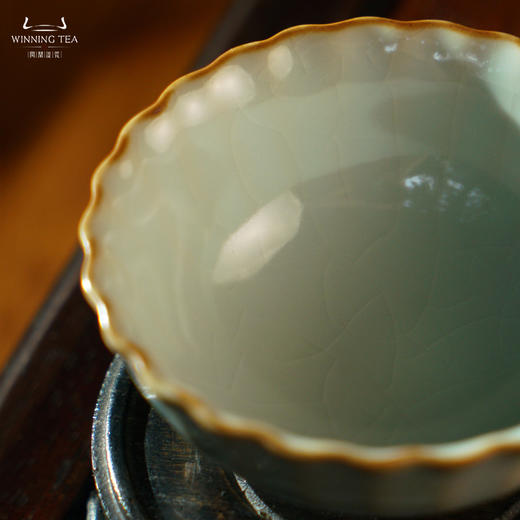 问鼎汝瓷鼎峰系列天青菊瓣杯（莺语花浓） 商品图2