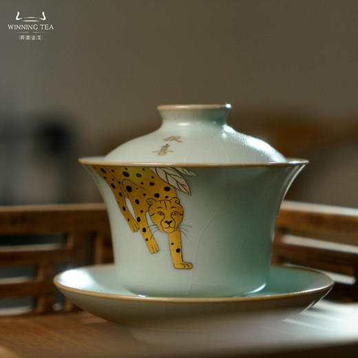 问鼎汝瓷鼎峰系列天青复刻款云霄盖碗（鸣鹊报喜）（缺货） 商品图2