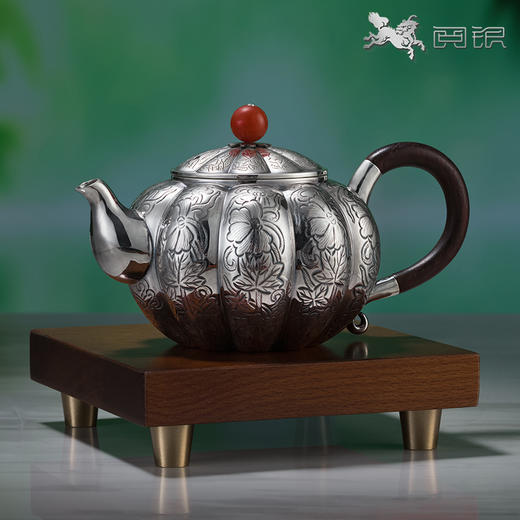 阅银 茶具《福运绵长》泡茶壶 999足银手工茶器茶杯茶壶送礼家用 商品图1