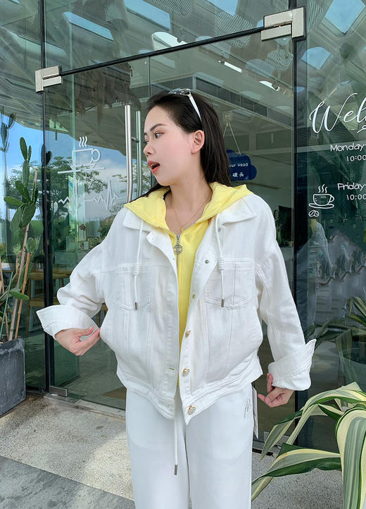 带帽假两件牛仔外套（水洗产品） 9521010035 商品图7