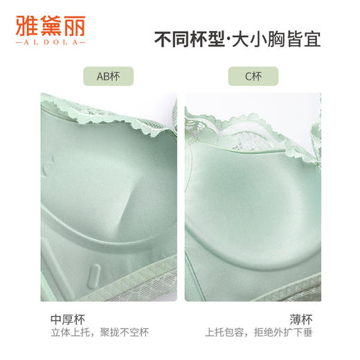 雅黛丽内衣女小胸聚拢显大性感蕾丝文胸无钢圈收副乳防下垂胸罩女 商品图3