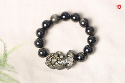 金曜石貔貅手串，珠径14mm 商品图2