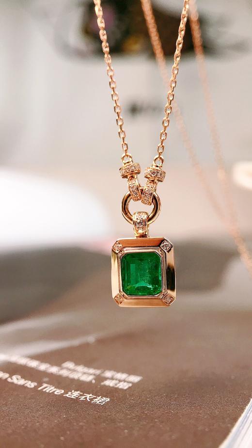 0.49ct 祖母绿锁骨链 商品图4