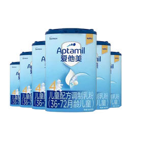 【整箱6罐】爱他美经典版4段儿童配方奶粉  800g/ATM-527596