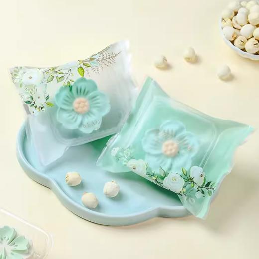 100个 鸣花咏月机封袋 小号/中号/大号月饼包装袋 湖水绿+白色四合一组合月饼袋蛋黄酥袋 商品图4