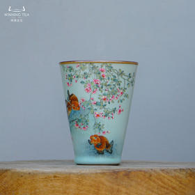 问鼎汝瓷鼎峰系列天青可乐杯（鱼游春水）