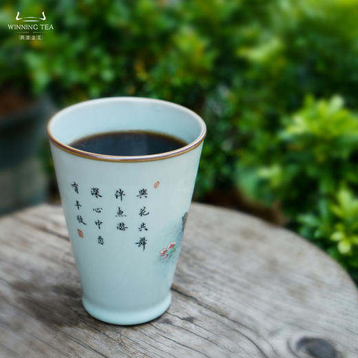 问鼎汝瓷鼎峰系列天青可乐杯（鱼游春水） 商品图3