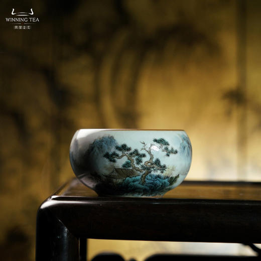 问鼎汝瓷鼎峰系列月白禅定杯（归隐山林） 商品图0