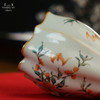 问鼎汝瓷鼎峰系列天青老款佛手杯（梵红描金五桃）（缺货） 商品缩略图3
