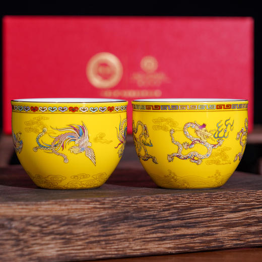 中国之家打造 中华九龙杯 龙凤呈祥对杯 亮相2024巴黎奥运会 商品图3