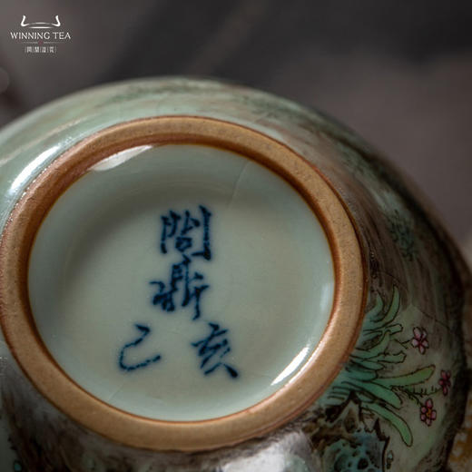 问鼎汝瓷鼎峰系列天青老款精工菊瓣干泡盘（花晨月夕）（缺货）天青老款精工德丰壶（花晨月夕） 商品图4