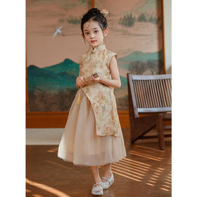新中式旗袍女童中国风，古风汉服两件套国潮LSB- 2985