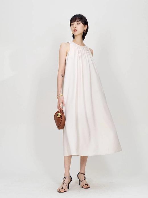 【山海风物市集】LPIUTY品牌直发！手工褶真丝莱赛尔无袖连衣裙 A0262008 商品图4