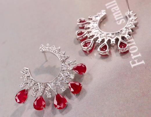 5.48ct 红宝石耳钉 商品图2