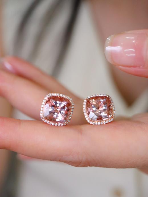 6.19ct 摩根石耳钉 商品图0