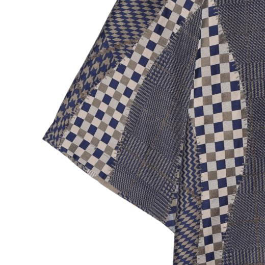 C413583新款针织条纹格子男士衬衫潮流休闲宽松上衣时尚百搭短袖 商品图5