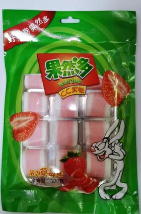 果然多CC果卷草莓味120g/包