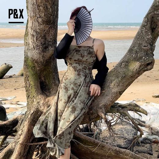 P&X设计师女装夏新中式清冷感国风套装裙江南风两件套 824214264 商品图2