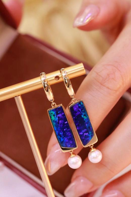 6.48ct 欧泊耳环 商品图4