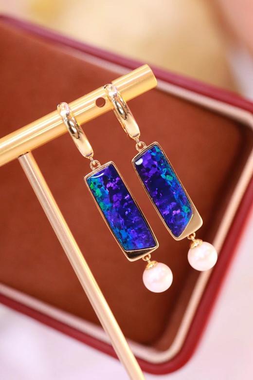 6.48ct 欧泊耳环 商品图2