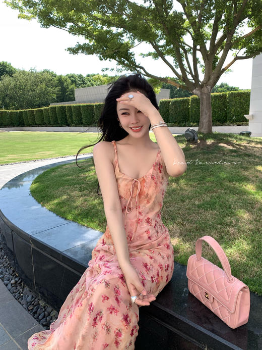 Read Nameless /浪漫法式吊带花染连衣裙 商品图4