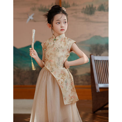 新中式旗袍女童中国风，古风汉服两件套国潮LSB- 2985 商品图4