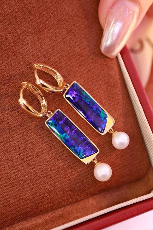 6.48ct 欧泊耳环 商品图6