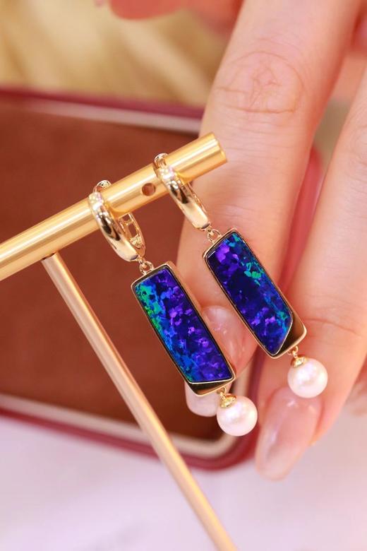 6.48ct 欧泊耳环 商品图3