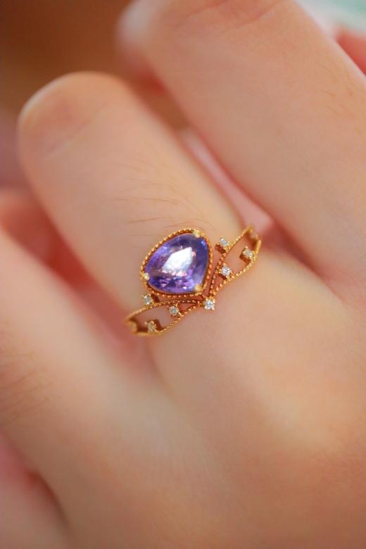 1.05ct 蓝宝石戒指 商品图7