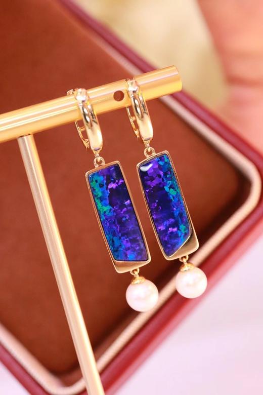 6.48ct 欧泊耳环 商品图5