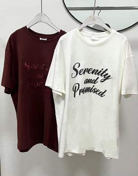 【门店同款】ENJOY秋季重工亮片字母T恤 158403096