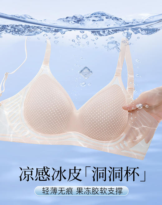 【298选3】A1-【A-C杯】【超薄凉感冰皮洞洞杯】裸感无痕美背内衣无钢圈聚拢夏季薄款文胸  月舞花眠 商品图3