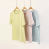 【清爽凉感】桑蚕丝舒适透气T恤女宽松打底小衫女上衣家居服金三塔  YSFEB708 商品缩略图1