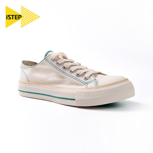 ISTEP白花蛇草水联名白色印花低帮休闲鞋帆布鞋 商品图8