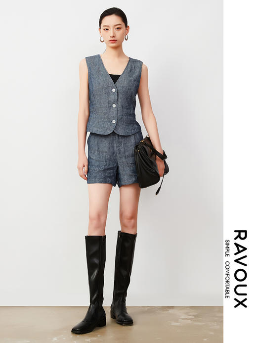 263110101亚麻牛仔套装 商品图0