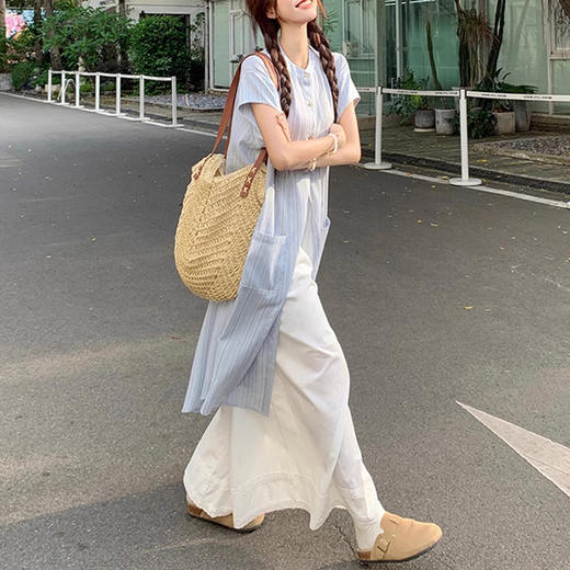 裁缝学苑AQ320短袖衬衫连衣裙纸样女装夏季新款叠穿新中式a字长裙子版型 商品图5