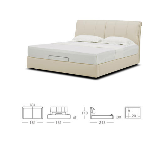 顾家家居整装 现代舒适 布艺软床 KZ.B5016(B)(C)(D) 埃菲尔 商品图12