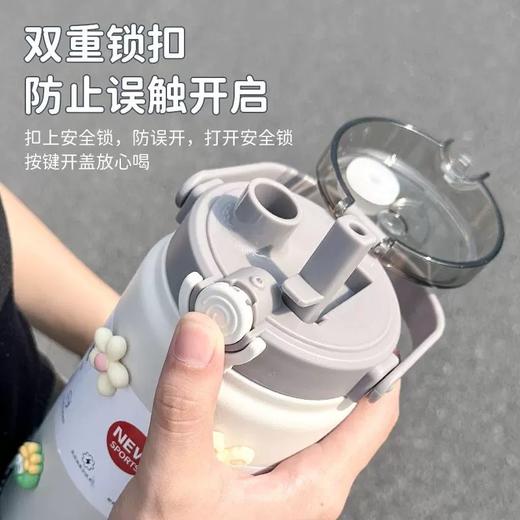 【一壶全天畅饮！大容量保温杯】暖暖相伴＆时刻贴心守护，一盖两用，双饮自在随心，316不锈钢高颜值水壶，运动提手保温杯双饮水杯L 商品图2