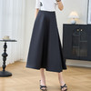 剩S/M/L 米思阳2026春季新款经典百搭黑色半身裙高腰遮胯显瘦A字裙女2092 商品缩略图2