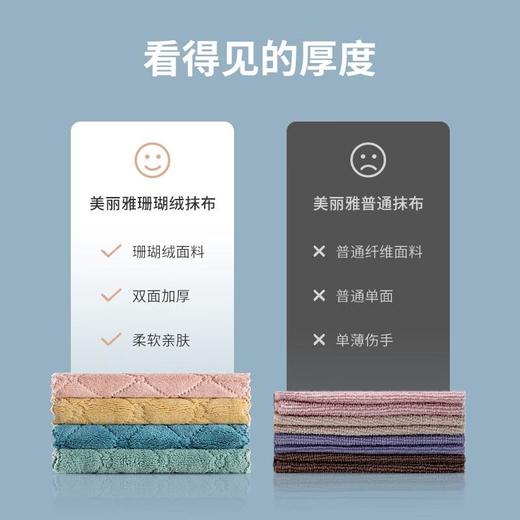 美丽雅双面复合珊瑚绒双面抹布4片入/组 商品图2