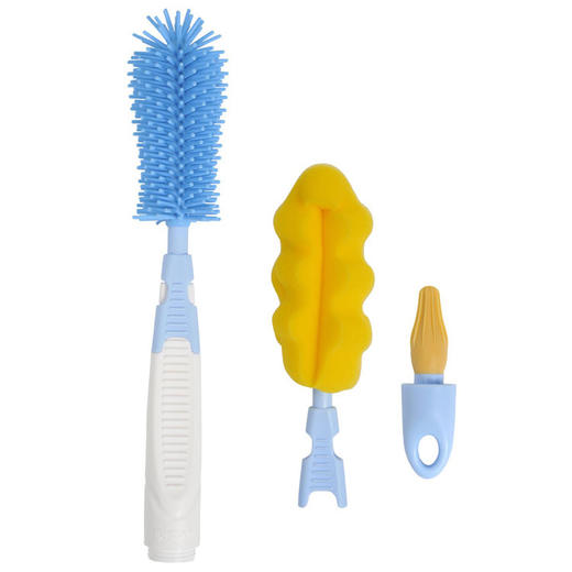 贝亲正品 多功能奶瓶刷奶嘴刷套装 玻璃奶瓶专用尼龙刷 海绵刷 商品图2