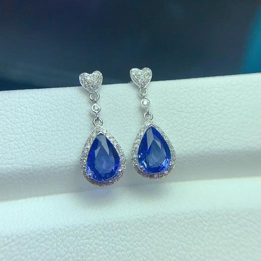 1.76ct 1.59g 蓝宝石耳坠 商品图3
